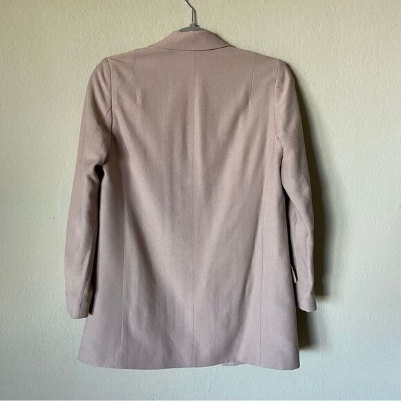All Saints Aleida Rose Cream Tan Blazer Jacket Nude Oversized Size 2 - Picture 9 of 11